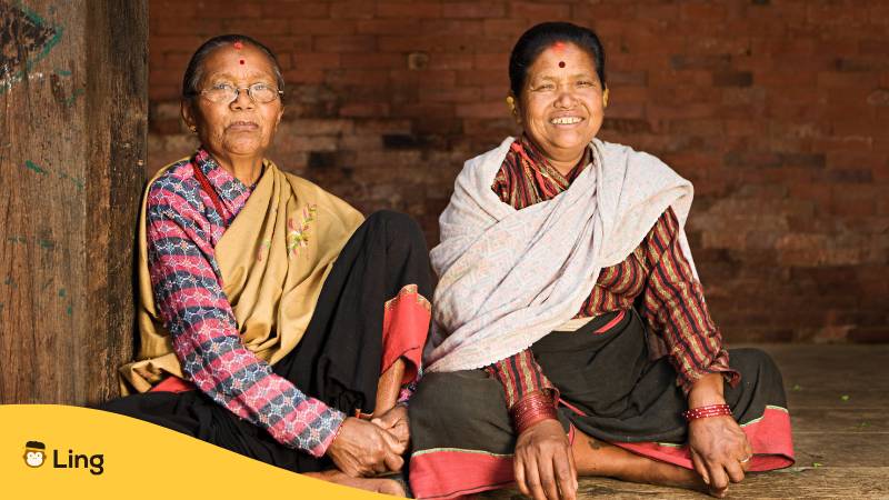 Ältere Damen Aus Nepal