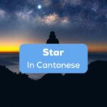 Star in Cantonese - A photo of a man staring at a star in the night sky
