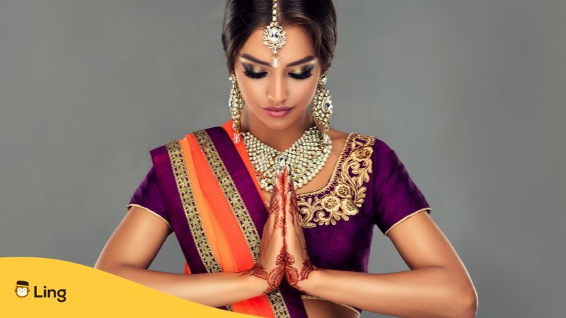 벵골어 인사 01 인사하는 인도 여성
Bengali greeting 01 Indian woman saying hello