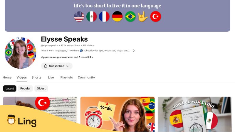 Elysse DaVega-Language Learning Influencers For Gen Z-Ling
