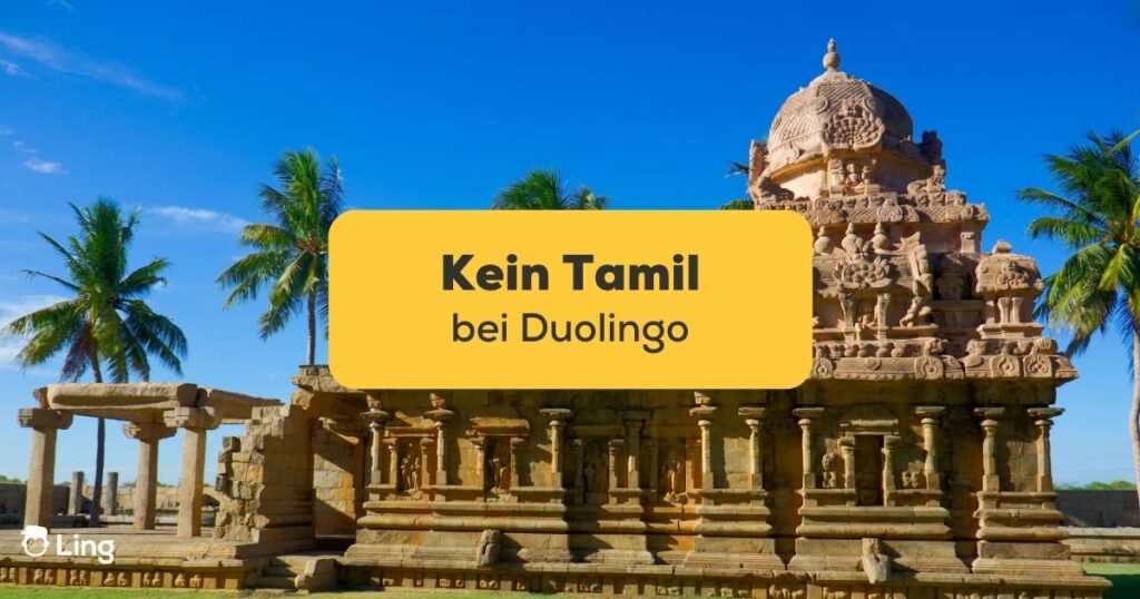 Chola-Tempel Tamil Nadu, Indien. Erfahre, warum es kein Tamil bei Duolingo gibt. Lerne Tamil mit der Ling-App.