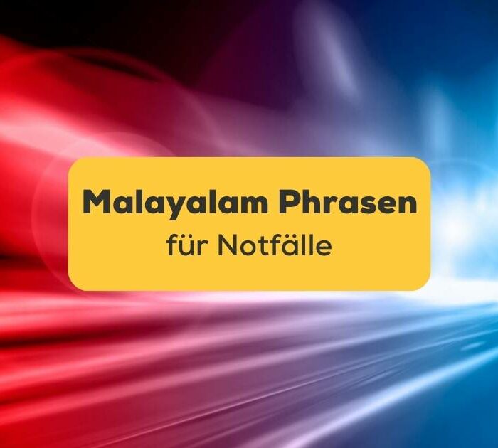 Lichter eines Einsatzfahrzeuges. Lerne ujnd entdecke wichtige Malayalam Phrasen für Notfälle für deine Reise in Kerala. Lerne Malayalam mit der Ling-App.
