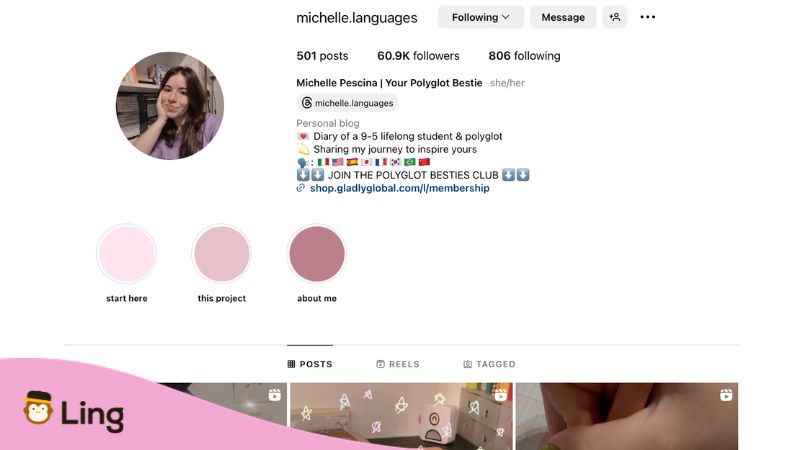 Michelle Languages-Language Learning Influencers For Gen Z-Ling
