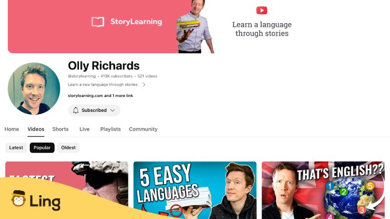 Olly Richards-Language Learning Influencers For Gen Z-Ling