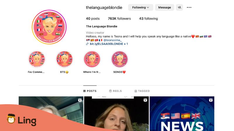 The Language Blondie-Language Learning Influencers For Gen Z-Ling