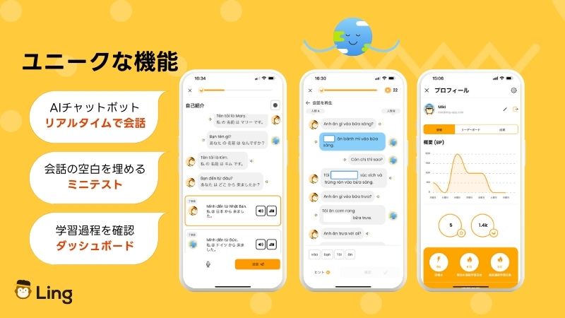 ベトナム語-学習-機能-ling-アプリ