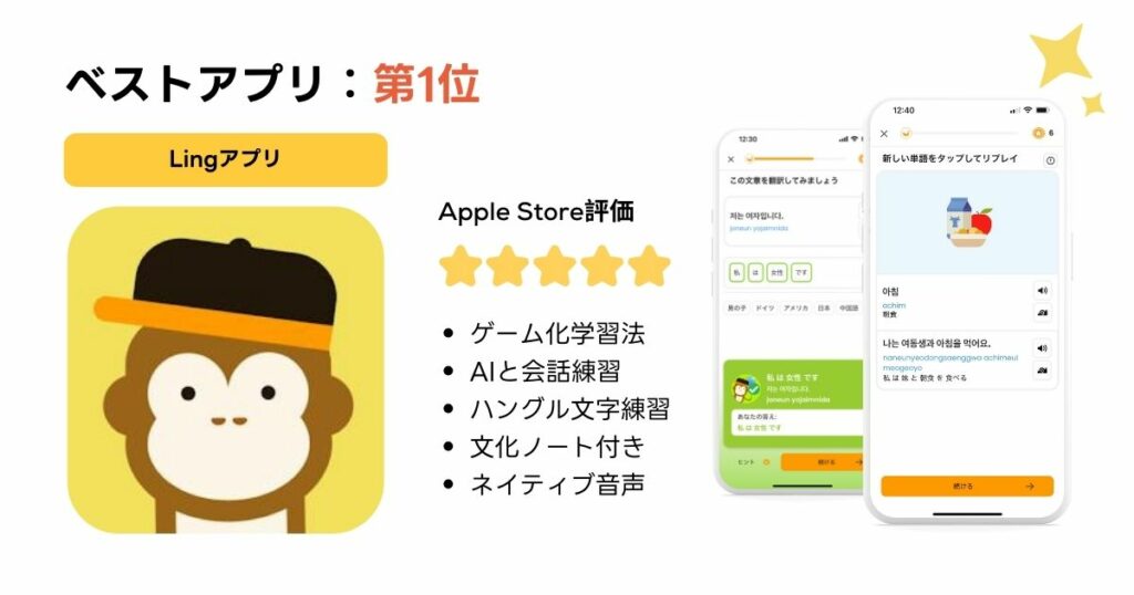 おすすめの広東語勉強アプリ　Lingアプリ