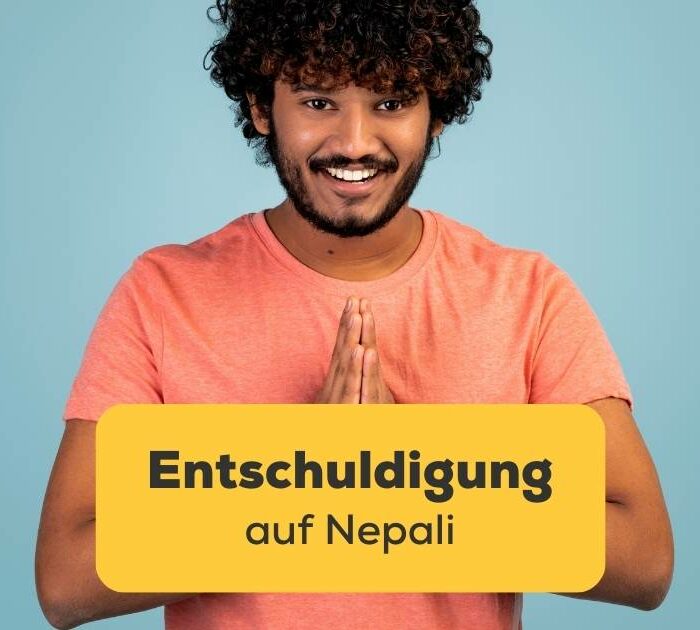Junger Mann aus Nepal macht eine Geste um sich.  Lerne die 10 besten Wege, um Entschuldigung auf Nepali zu sagen.