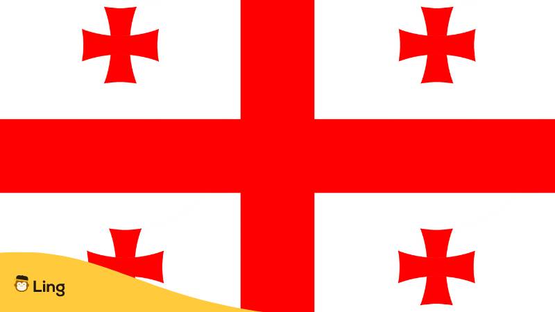 Georgische Flagge. Lerne das Georgisches Alphabet mit unserem einfachen Leitfaden!
