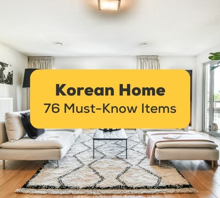 Household Items Vocabulary In Korean