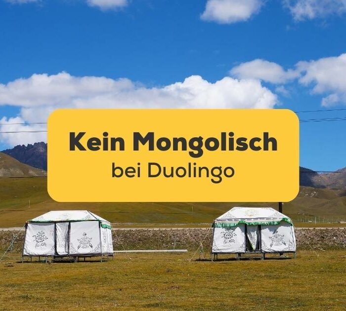 Zelte auf einer Wiese in der Mongolei. Erfahre warum es kein Mongolisch bei Duolingo gibt? Entdecke die beste Alternative für das Jahr 2024!