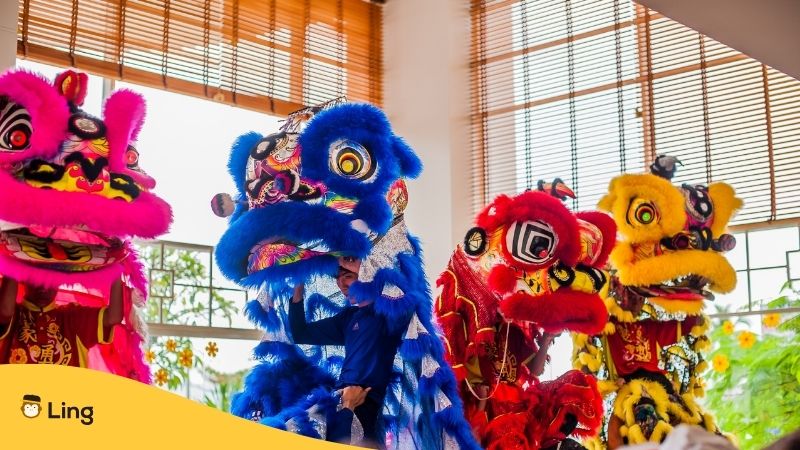Lion And Dragon Dances For the Chinese Lantern Festival