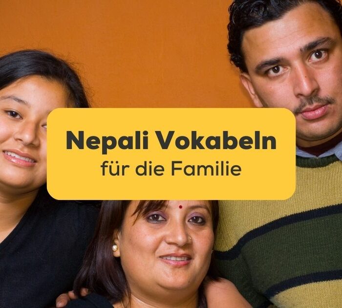 Dreiköpfige Nepali Familie. Lerne 35 bedeutnede Nepali Vokabeln für die Familie mit der Genialen Ling-App!