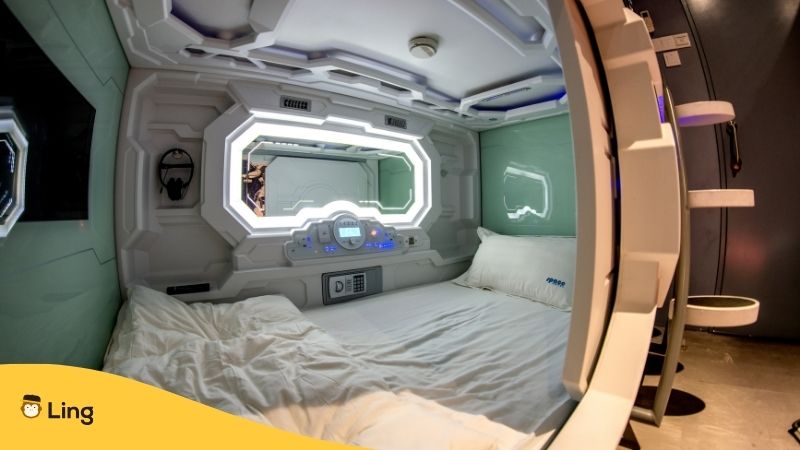 Futuristic Japan capsule hotels