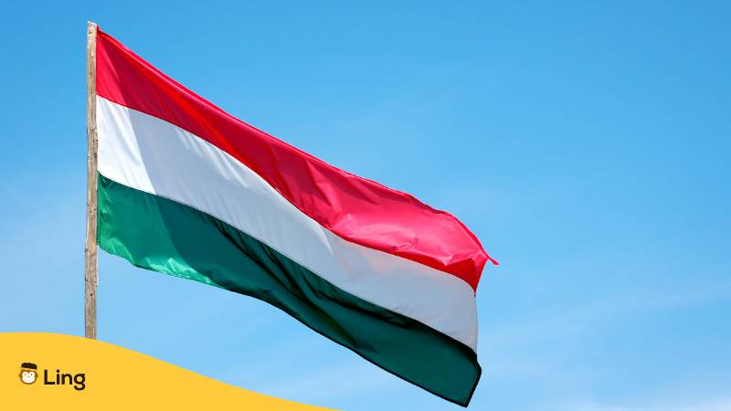 Ungarische Flagge. Erfahre warum es kein Ungarisch bei Babbel gibt? Und die 4 besten Alternativen für 2024!
