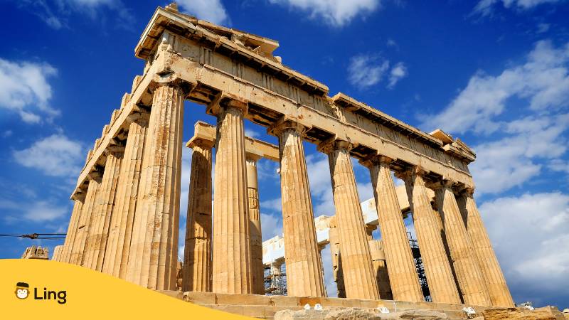 Parthenon in Griechenland. Ist Griechisch schwer zu lernen? Entdecke 3 Wahrheiten, die du kennen solltest!