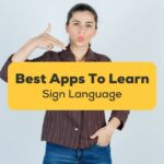 Best apps to learn sign language - A photo of a woman doing a hand sign.