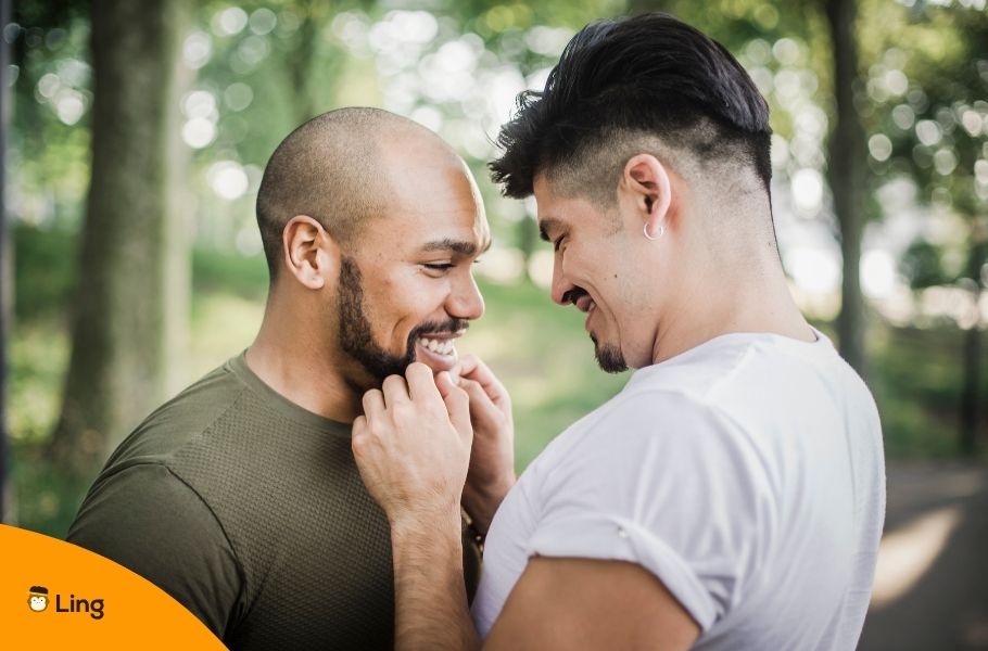 Affectionate Gay Couple