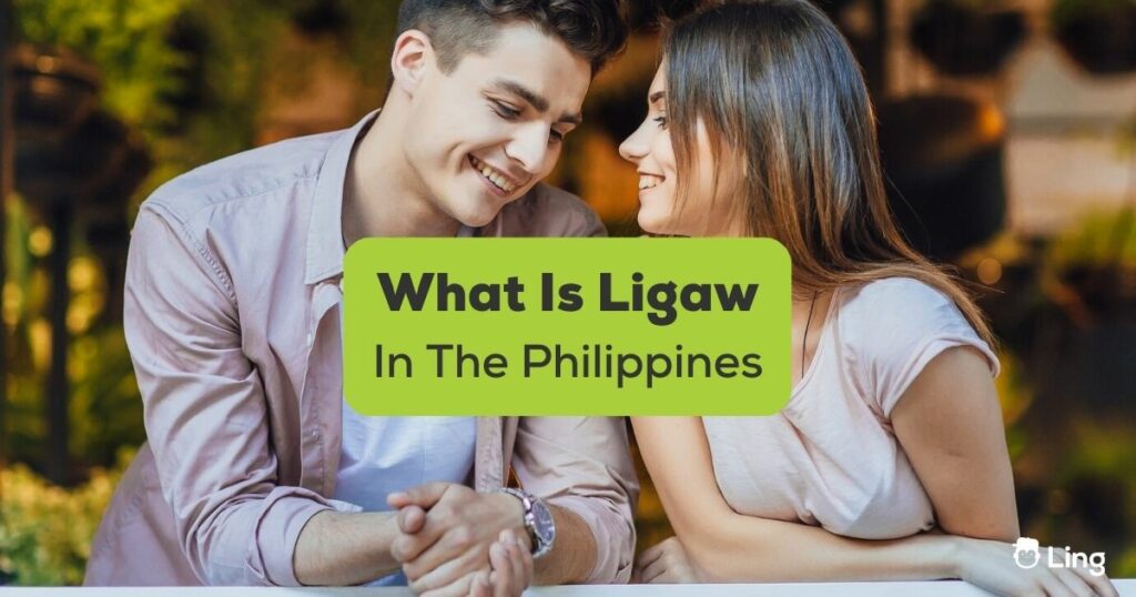 what is ligaw in the Philippines - A photo of a man and a woman.