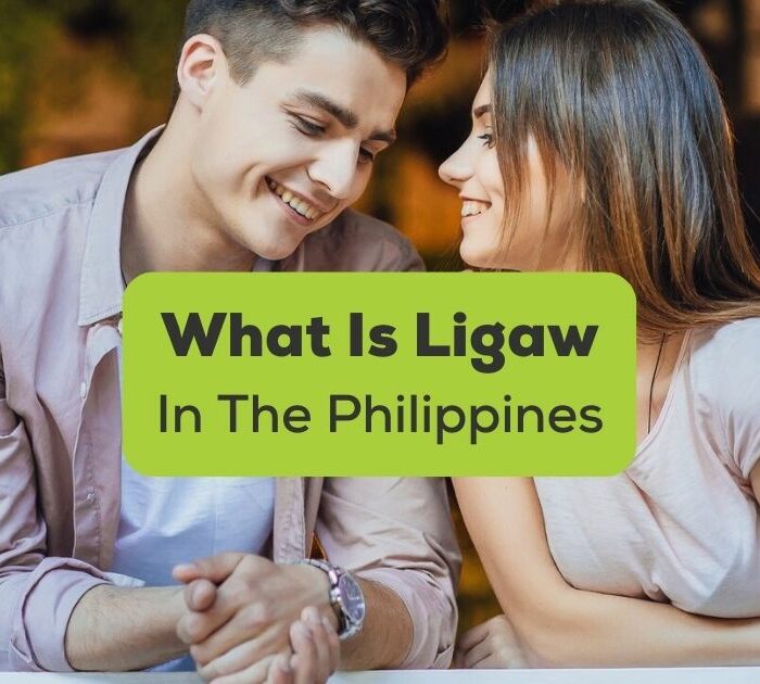 what is ligaw in the Philippines - A photo of a man and a woman.