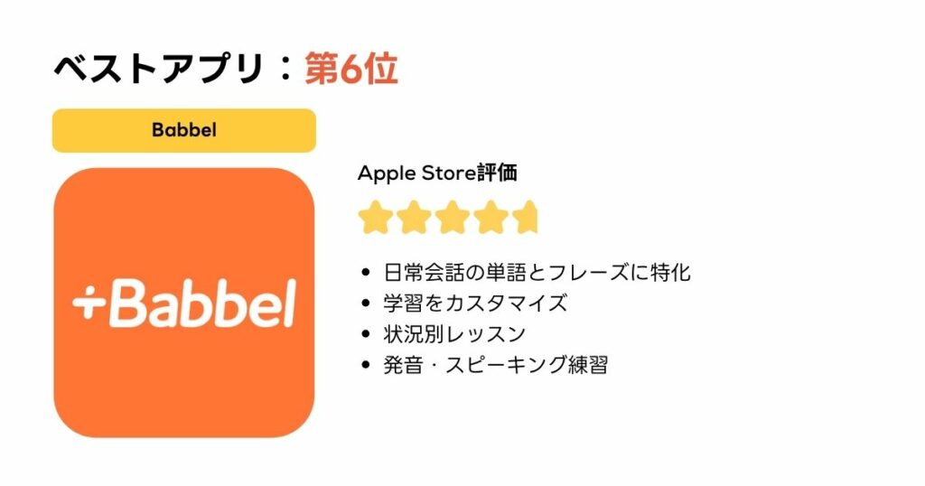 英語勉強アプリ　Babbel