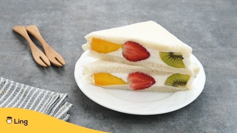 Fruit sandwich in japan - Japanese food ingredients Ling app