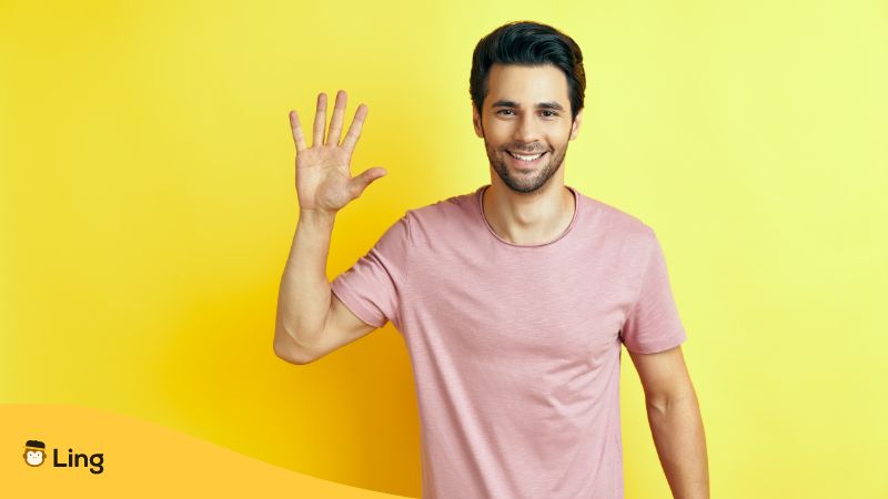 Indian man waving Hello