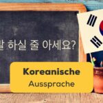 Auf kleine Tafel geschrieben: Sprechen Sie Koreanisch? geschrieben auf Koreanisch. Lerne die koreanische Aussprache bis zum flüssigen Sprechen mit Ling!