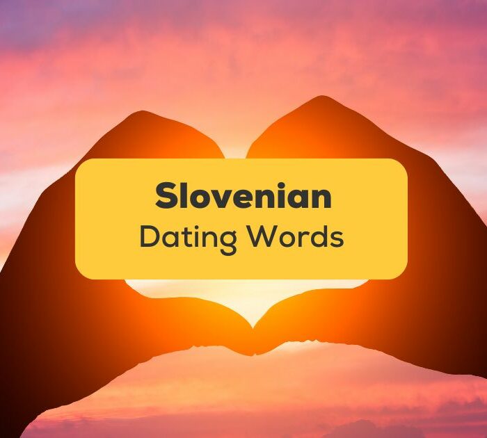 Heart shape made by joining both hands for Slovenian Dating Words