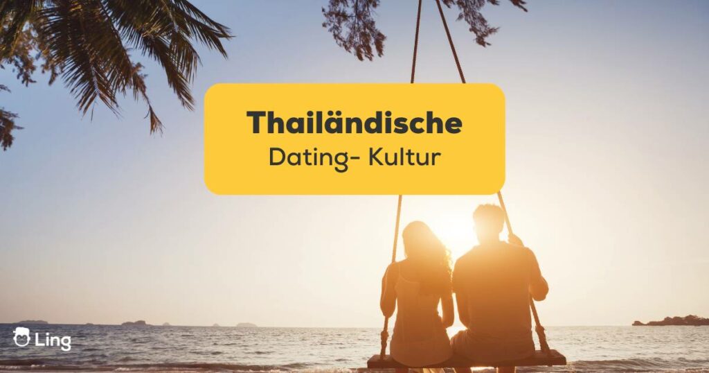 Silhouette eines Liebespaares am Strand, das in den Flitterwochen verreist. Entdecke 3 spannende Fakten über die thailändische Dating-Kultur mit der Ling-App!