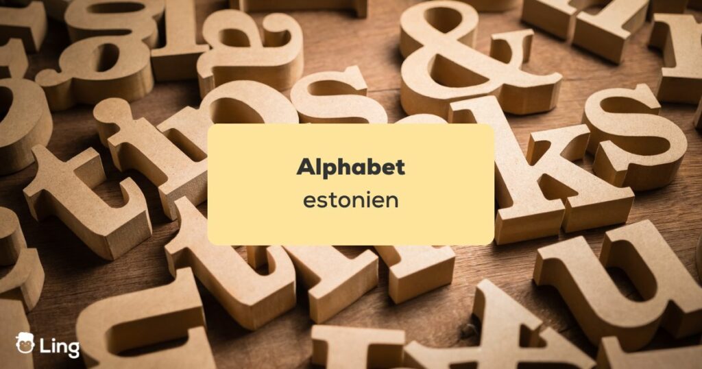 alphabet estonien Lettres en bois mélangées