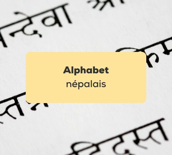 alphabet népalais écriture indienne sur feuille blanche