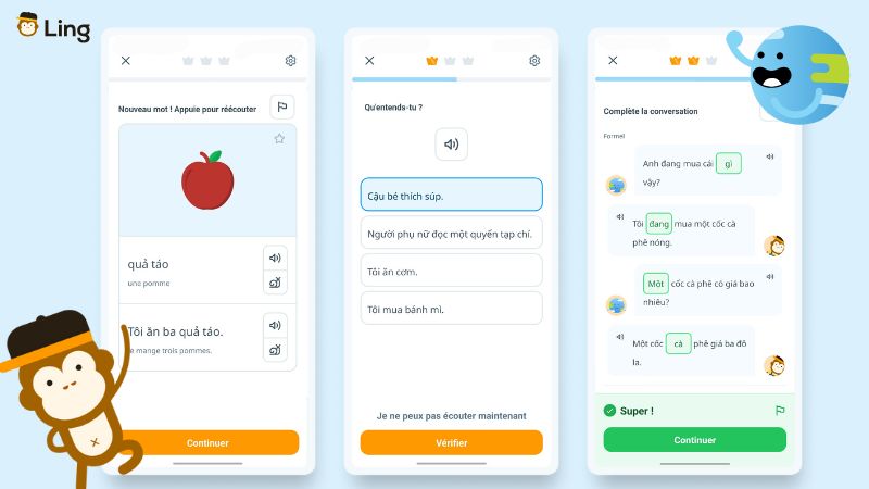 Cours De Vietnamien Sur L'application Ling, Alternative À Duolingo Vietnamien Pour Les Francophones