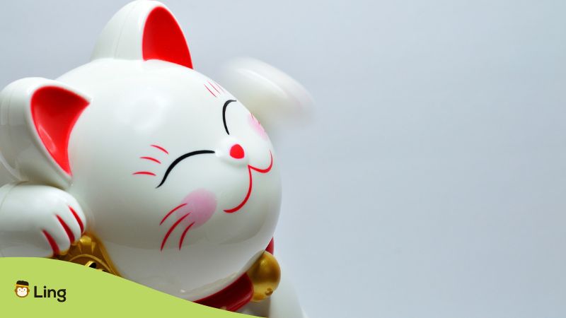 Porcelain cat figure