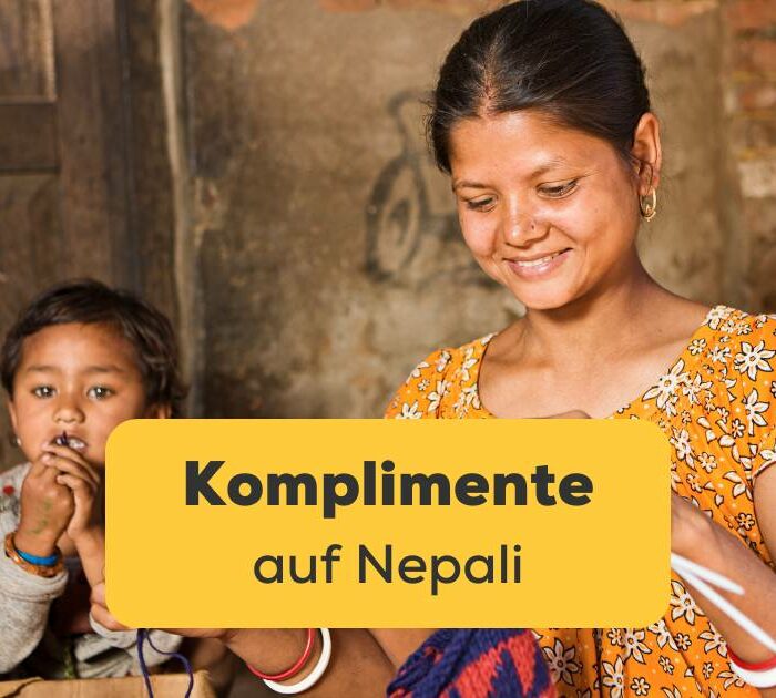 Nepalesische Frau strickt Wollmütze. Bhaktapur. Entdecke über 20 spannende Komplimente auf Nepali mit Ling!