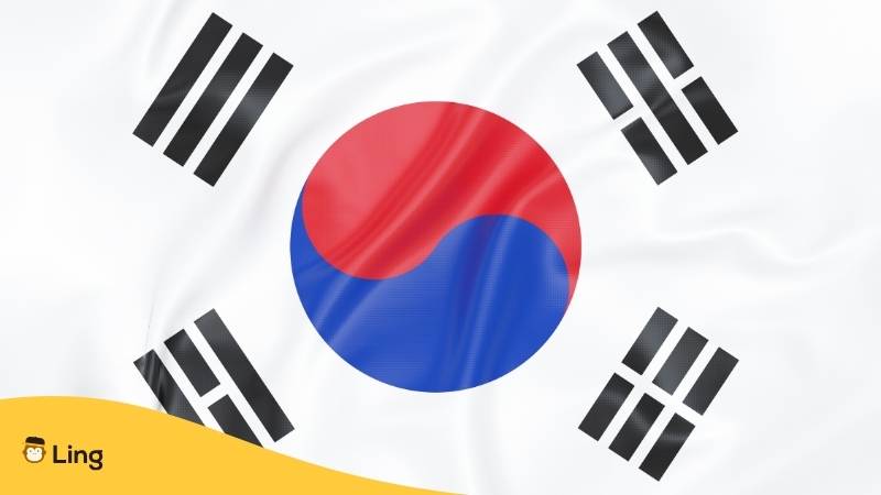 Koreanische Flagge. Entdecke über 10 häufige koreanische Verben mit Ling!