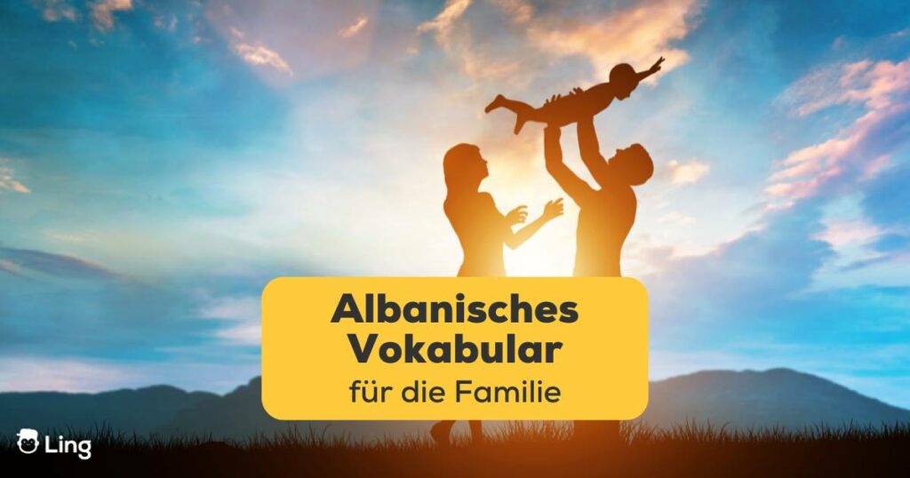 Albanische Familie ist gemeinsame glücklich. Lerne über 30 einfache albanisches Vokabular für die Familie.