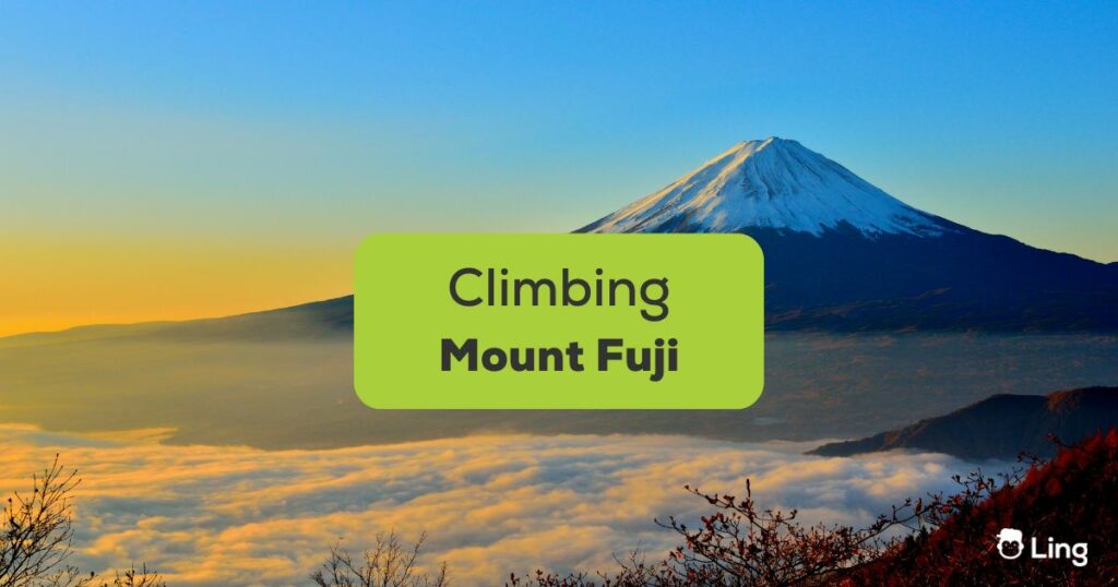 Climbing Mount Fuji - A photo of Fujisan.