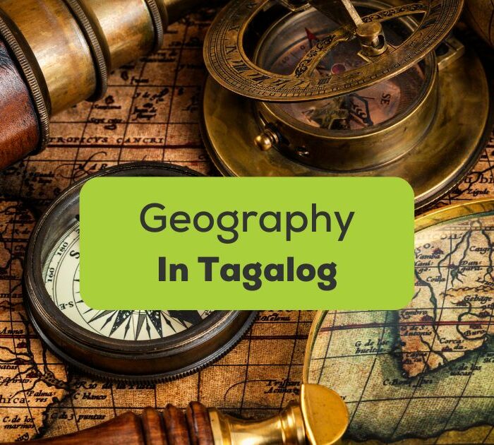 Geography in Tagalog - A photo of a map with navigating tools on top.
