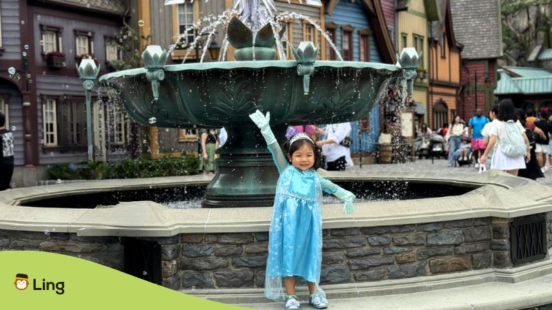 A photo of Jowy in Hong Kong Disneyland.
