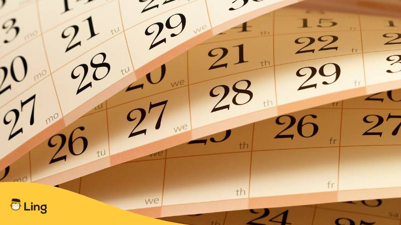 Seiten Eines Kalenders. Türkischer Kalender