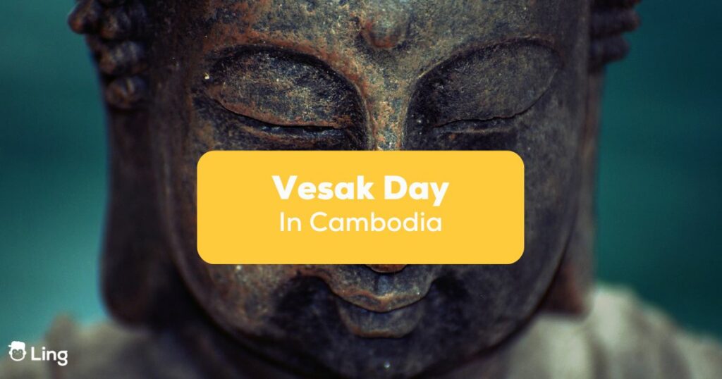 Statue closeup - Vesak day in Cambodia Ling app