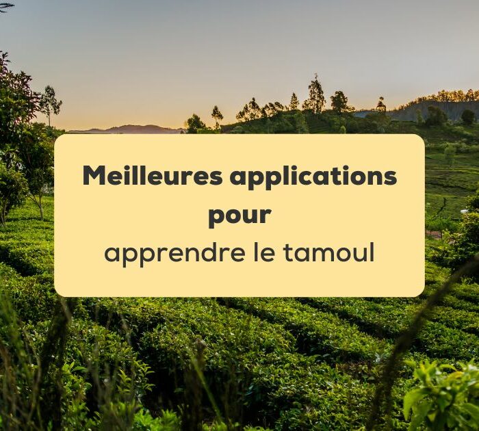 applications pour apprendre le tamoul Plantation de thé dans l'état de Tamil Nadu en Inde