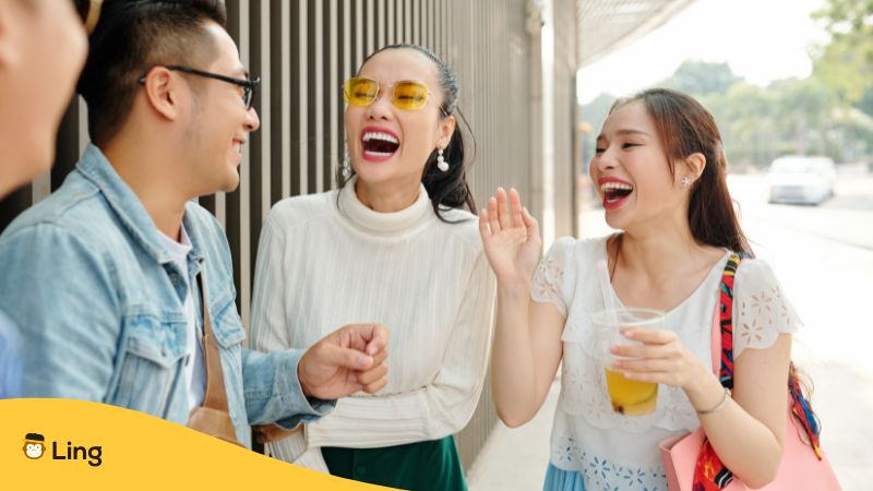 Philippinischer Freundeskreis Macht Witze In Tagalog