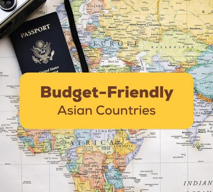 Passport and world map - Budget friendly travel destinations in Asia Ling app