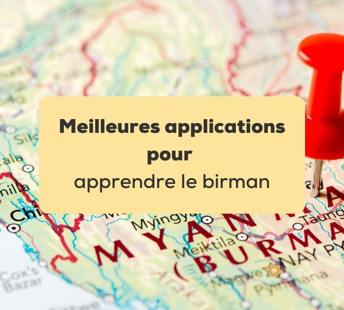 applications pour apprendre le birman Carte de la birmanie