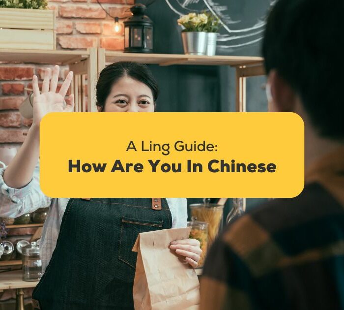 Vendor greeting customer - How are you in Chinese Ling app