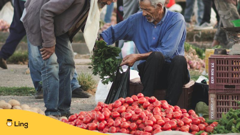 An Urdu-Speaking Person Is Selling Vegetables