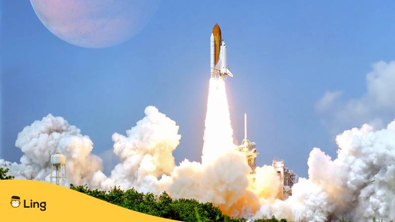 Spaceshuttle Startet In Den Weltraum