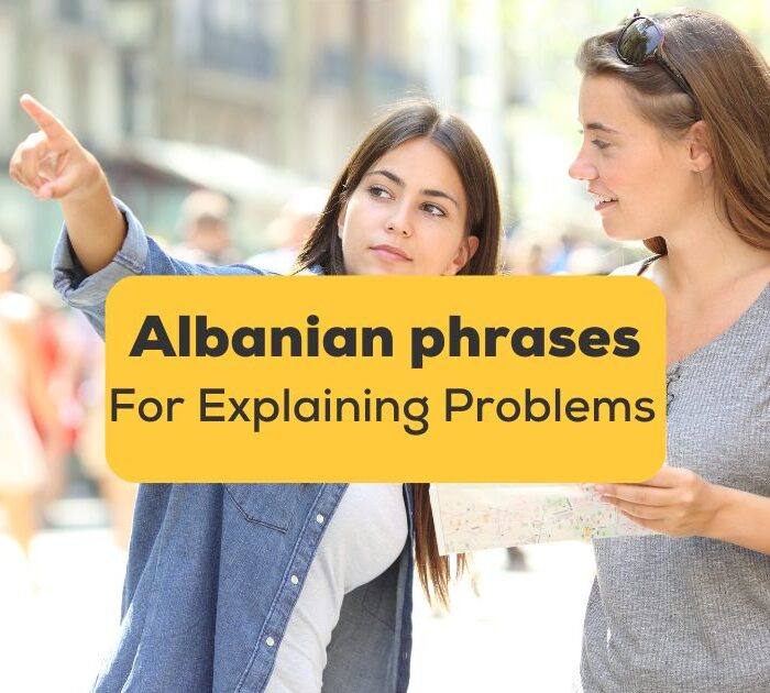 Woman asking for help and directions - Albanian phrases for explaining problems